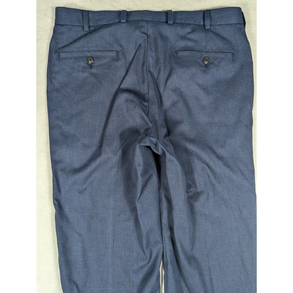 Brooks Brothers Clark Advantage Chino Pants 36 Navy Micro Houndstooth Check - Picture 5 of 9